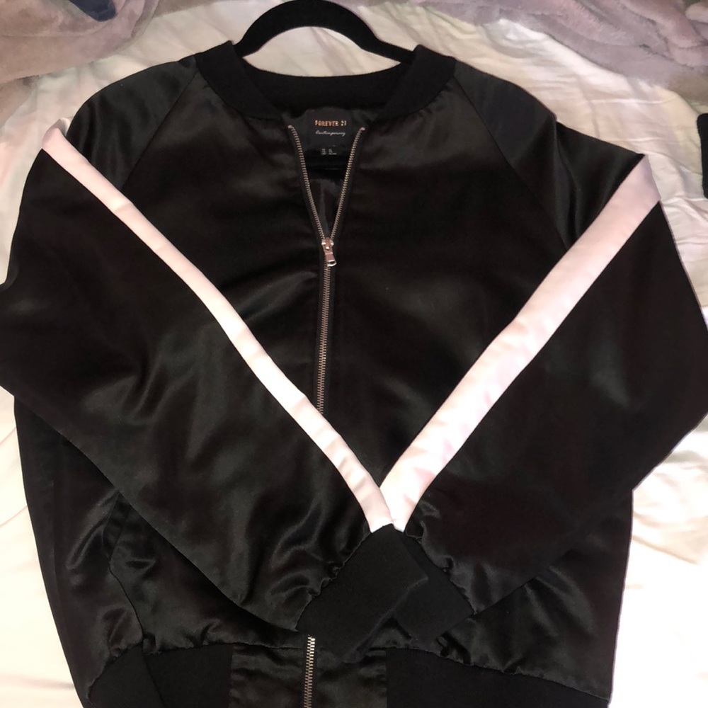 Bomber jacket with embroidered detailing